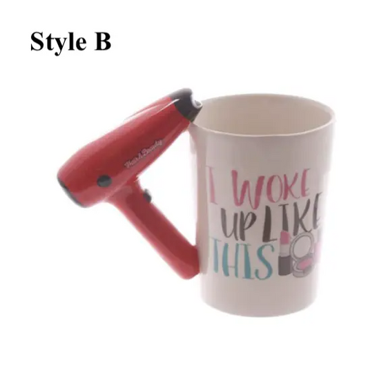 Hair Dryer Ceramic Coffee Mug 400ml