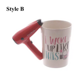 Hair Dryer Ceramic Coffee Mug 400ml