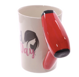 Hair Dryer Ceramic Coffee Mug 400ml
