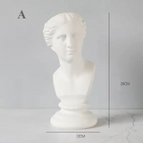 Resin Human Head Portrait Vase Planter