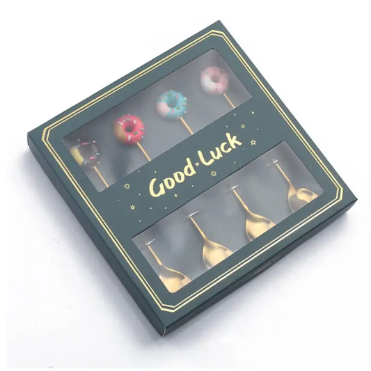 4PCS Donut Candy Cutlery Set with Gift Box