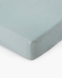 Dusty blue linen fitted sheet