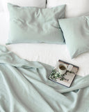 Dusty blue linen sheet set (4 pcs)