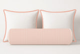 Ticking Stripe Velvet Bolster Pillow Cover