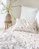 Meadow print linen sheet set (4 pcs)