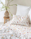 Meadow print linen pillowcase