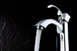 ANZZI Harmony Elegant Vessel Sink Faucet (8.77" H), Single Hole, WaterSense Certified, Rhino Alloy Solid Brass, Various Finishes