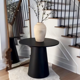Dwen 35" Modern Round Pedestal Console Table
