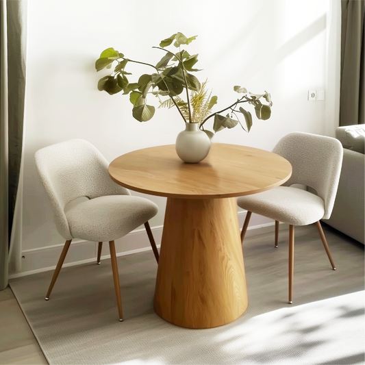 Dwen & Edwin 35" Modern Round Dining Table Set for 2 (3-Piece)