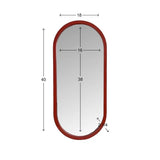 Osman Glossy Intense Rust Wall Mirror
