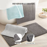 3000 Gsm Reversible Cotton Tufted Bath Rug, Charcoal