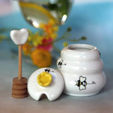 Sweet As Can Bee Ceramic Honey Pot with Dipper
