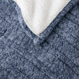 Marbled Sherpa Heated Throw, Blue