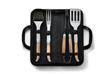 French Home Set of 4 Laguiole Bbq Tools with Storage Case