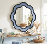 Raffea Scalloped Navy Accent Mirror