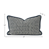 Furley Navy Down Filled 14x22 Pillow