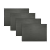 Strata Leather Black Placemat - Rectangle 12.2x16.5"- Set of 4