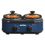 Dual Slow Cooker, Buffet Server and Warmer with 2 Pots