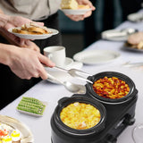 Royalcraft Double Slow Cooker, 2 Pot Small Mini Crock Buffet