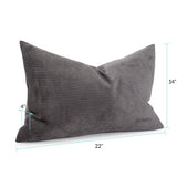 Pillow 14 x 22 Pana Charcoal - Down Insert