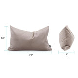 Pillow 14 x 22 Bella Ash - Down Insert
