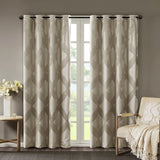 Ogee (Max Blackout) Window Curtain, Taupe