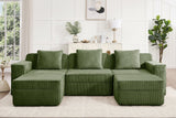 MARTHA 117" 3-Seater Sofa with 2 Ottomans