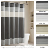 Faux Silk Dupioni Shower Curtain, Grey