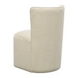 Cube-Inspired Curved Back Dining Motion Chair, Cream