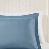 3M Scotchgard 3-Piece Reversible Comforter Set, Navy Blue