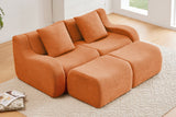 ROMA 82.7" Loveseat with 2 Ottomans