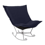 Scroll Puff Rocker Titanium- Barbet Royal/Black