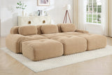 MIA 117'' 3-Seater Sofa with 3 Ottomans