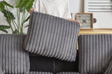 ZYLO 84" Loveseat with 2 Ottomans