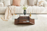 LORVIN 43" Tempered Glass Coffee Table