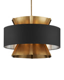 Oxenwood Brass & Black Chandelier