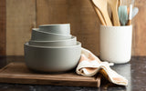 Kook Ceramic Nesting Bowl Set with Lids, 4-Piece