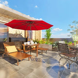 7.5 ft Patio Umbrella with Crank & Tilt, 8 Steel Ribs