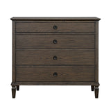 European Country Style Farmhouse 4-Drawer Dresser, Brown *