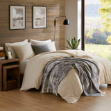 Wholesale Jacquard Patterned Cotton Blend Throw, Grey Aztec