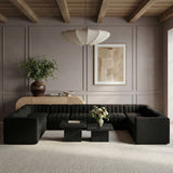 Rummi - Velvet Performance Fabric Upholstered 10 Piece Modular Sectional