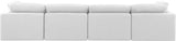 Indulge - Linen 4 Piece Modular Sofa - White