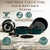 Moss & Stone 10-Pc Nonstick Cookware Set