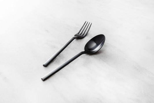 Arezzo Brushed Black 2pc Serving Set