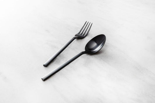 Arezzo Brushed Black 2pc Serving Set