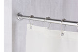 48-88 Inches Shower Curtain Rod with Shower Hooks in Polished Chrome | Adjustable Tension Shower Doorway Curtain Rod | Rust Resistant No Drilling Anti-Slip Bar for Bathroom | AC-AZSR88CH