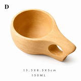 Portable Wooden Kuksa Mug Camping Coffee Cup