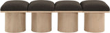 Pavilion - 4 Piece Modular Bench With Natural Base