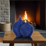 Cobalt Blue Wood Vase - small