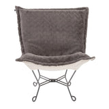 Scroll Puff Chair Angora Stone